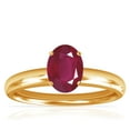 thumbnail image 1 of GemsNY July Birthstone - Traditional Oval Ruby Solitaire Ring (Grade - A | 0.65cts.), 1 of 4