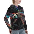 thumbnail image 6 of Lsque Colorful Plant Turtle A Pattern Casual Women's Hoodie,Hooded Sweatshirt with Kangaroo Pocket,Pullover Hoodie with Eye-catching Drawstrings-Medium, 6 of 7