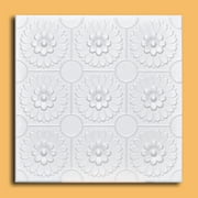 White Styrofoam Ceiling Tile Odessa (Package of 8 Tiles) - same as Sunflowers and R136