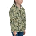 thumbnail image 5 of Pofeuu Tropical Plants Green Print Teenage Zipper Hoodie Sweatshirts Hooded Casual Jackets With Pocket For Boys Girls-Small, 5 of 6