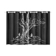 thumbnail image 3 of MKHERT Tree of Life Window Curtain Kitchen Curtain 26x39 inch,Two Piece, 3 of 3