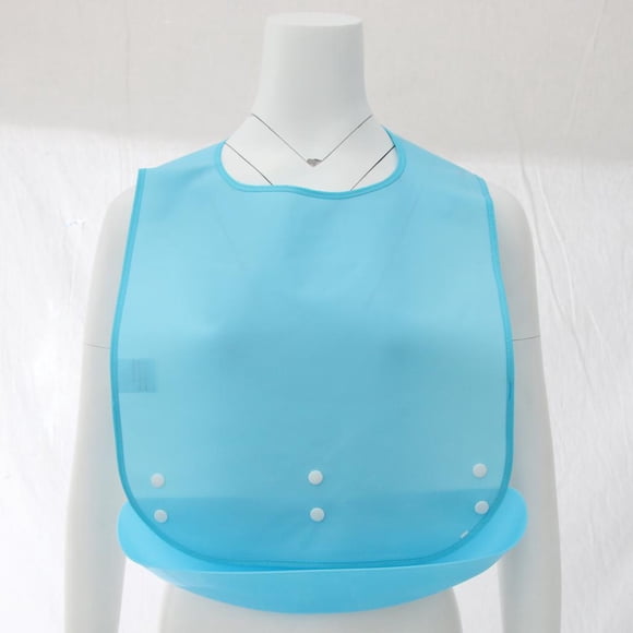 Babero de Ropa de Comedor para Ancianos Yinane Azul 01