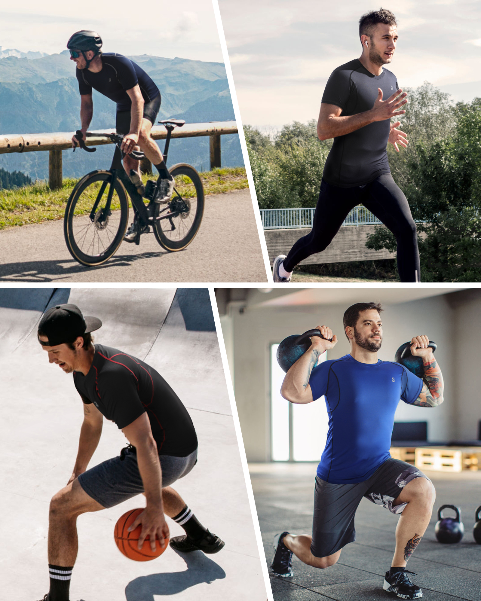 Versatile and stylish, our men's compression short-sleeved shirt hugs your body for a confident look that enhances your performance. The snug fit and comfortable design make it ideal for wearing alone or as a base layer, ensuring you can move freely and confidently during your workouts. Whether you're hitting the gym or taking on a run, this shirt offers the perfect blend of functionality and style to keep you comfortable and performing at your best. Elevate your athletic experience with our top-quality compression shirt designed to meet the needs of passionate athletes.