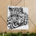thumbnail image 6 of Snow Leopard Pointillism - Canvas, 6 of 10
