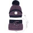 thumbnail image 3 of Gorro De Punto Con Calefacción Usb 3 En 1, Conjunto De Calentador De Cuello Y Cara, Gorro Cálido De Invierno Para Mujeres Y Niñas, Gorros De Esquí Con Forro Polar Y Pompón Eigraketly  AP008166-02, 3 of 6