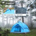 thumbnail image 4 of Tente Instantanée Pop-Up pour 3-4 Personnes, Tente Dôme de Camping Automatique à Double Couche, Imperméable, Tente Familiale pour la Randonnée, le Backpacking, la Plage, 4 of 8