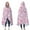 Pink Unicorns Flamingos, variant on Wearable Blanket,Pink Unicorn Flamingo Pattern Hooded Wearable Flannel Blanket for Adults & Teens,Winter Poncho Shawl Wrap Cape Cozy Anti-Pill,50"x60"