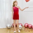 thumbnail image 2 of HXWCHs Robe Chandail en Tricot et Robe Sans Manches à Paillettes pour Filles avec Ourlet Asymétrique Rouge 4-5 Ans, 2 of 4