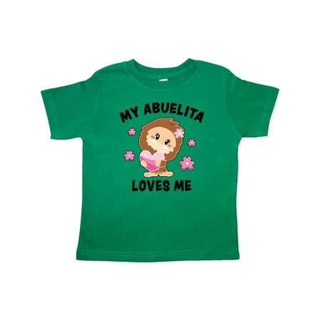 

Inktastic My Abuelita Loves Me with Bigfoot Gift Toddler Toddler Girl T-Shirt