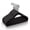 Black, variant on Elama Kids Basics 50 Pack Non-Slip Velvet Space Saving Notched Shoulder Clothes Hangers for Toddler, Baby & Kids Clothing with 360° Swivel Hooks, Slim Design in Black