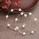 thumbnail image 5 of Pendientes grandes de aro de gran tamaño con perlas redondas y colgante fino dorado elegante para bodas, 5 of 5