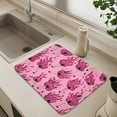 thumbnail image 6 of Dish Drying Mat Absorbent Dish Drainer Kitchen Counter 23.6x19.7inch Dish Drying Pad for Countertops Sinks Draining Racks Pink Flames Pattern, 6 of 9