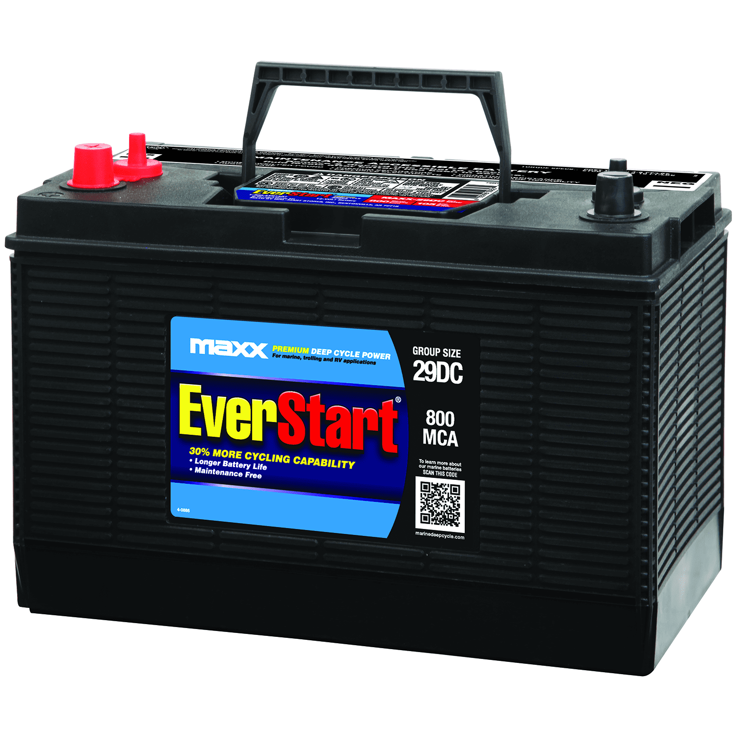 Everstart Maxx Lead Acid Marine/RV Battery, Group 29DC - Walmart.com Everstart Lead Acid Marine & Rv Deep Cycle Battery