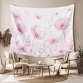 thumbnail image 2 of Pink Spring Floral Large Tapestry for Bedroom Wall Hanging Tapestry,Summer Botanical Watercolor Vintage Ceiling Backdrop Tapestries Poster Blanket Wall Decor for Teens Room Living Room 100" x 59", 2 of 8