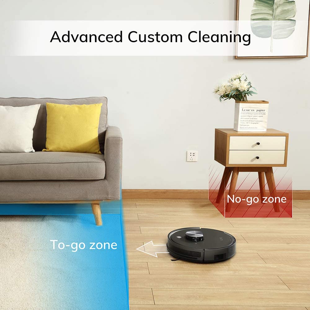 ILIFE A10-W Robot Vacuum Cleaner, Wi-Fi, Smart Laser Navigation, 2-in-1 Roller Brush，Mapping, Selective Room Cleaning, No-Go Zone, 2000 Pa - image 3 of 6
