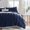 Navy Blue, variant on Sleep Zone Luxury Seersucker Queen Comforter Set 3-Piece, Soft & Lightweight Down Alternative Duvet Insert with Pillow Sham Cooling for Summer, Gray