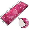 thumbnail image 2 of Dreamtimes Pink Blurred Snowflakes Hallway Runner Rug 2'x6' Kitchen Rug with Rubber Backing Christmas Winter Non Slip Entryway Rug Runner Washable Soft Area Rug for Hallway Bedroom Kitchen Decor, 2 of 6