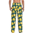 thumbnail image 3 of Picia Lemon Mens Soft Woven Cotton Elastic Waistband Sleep Pajama Pant Lounge Sleep Pant With Pockets And Drawstring-Large, 3 of 9