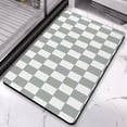 thumbnail image 5 of Classic 20x32in Luxury Checkered Bath Rug | Super Absorbent, Soft Microfiber | Non-Slip Bath Carpet for Every Bathroom Floor, 5 of 5