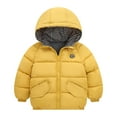 thumbnail image 2 of ATOGUTA Toddler Girl Winter Coat Hooded Windbreaker Fleece Lined Softshell Jacket Yellow, Size 2T-8, 2 of 6