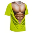 thumbnail image 5 of Nmnitkp Funny Shirts Men Half Shirts Leaks Muscle Muscle Fitness Chest T-Shirts 3D Print Fashionable and Cool Mens T-shirts Graphics Pattern Crewneck Short Sleeve Tees(Plus Size）, 5 of 5
