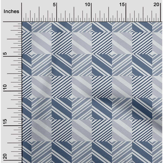 oneOone Polyester Lycra Fabric Stripe Geometric Print Sewing Fabric BTY 56 Inch Wide