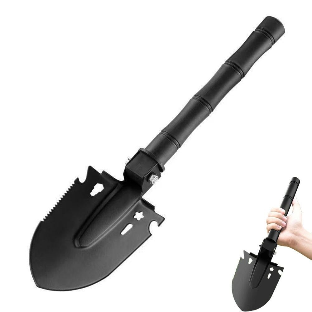 Multi-functional Folding Shovel 14 Inch Portable Entrenching Tool with Serrated Edge and Bottle Opener for Camping Hiking Car Emergency Tool