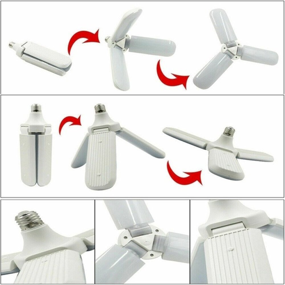 Screw Fan Blade Angle Adjustable Deformation Ceiling Lamp Led Garage