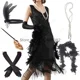 thumbnail image 4 of Disfraz de mujer de los años 20, estilo vintage, con lentejuelas y flecos, inspirado en la decoración de los años 20, vestido de estilo Flapper para cosplay, vestido de Gran Gatsby de los años 20, 4 of 5