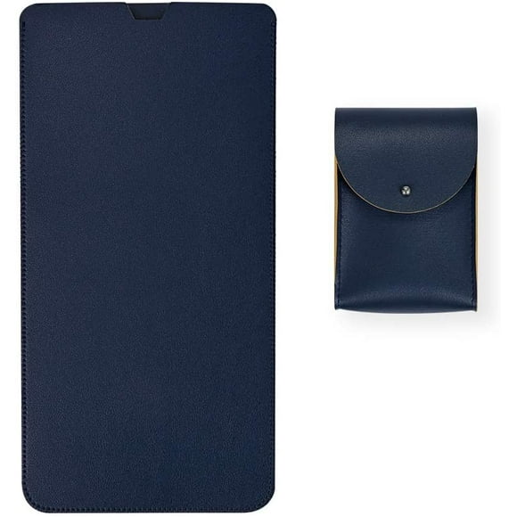 PU Leather Keyboard Sleeve with 1 PCS Mouse Storage Bag for K380 Bluetooth Multi-Device Wireless Keyboard, Travel Sleeve Bag Case (for Logitech K380, Dark Blue)
