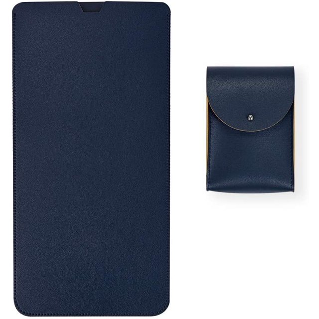 PU Leather Keyboard Sleeve with 1 PCS Mouse Storage Bag for K380 Bluetooth Multi-Device Wireless Keyboard, Travel Sleeve Bag Case (for Logitech K380, Dark Blue)
