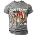 thumbnail image 3 of 250 Anniversary USA Shirts for Men Independence Day T Shirt Classic Celebration Top Tee Patriotic Tops L, 3 of 3
