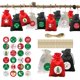 thumbnail image 1 of 24 unids/set Calendario de Adviento de Navidad bolsas de dulces de regalo con pegatinas Clips cordón decoración del banquete de boda, 1 of 5