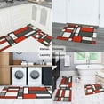 thumbnail image 6 of 2 Piece Red Grey Geometric` Rug Kitchen Rug Set, Decor Kitchen Rugs, Absorbent Non-Slip Washable Floor Mats, Home Indoor Runner Rugs 17"x47"+17"x30", 6 of 7