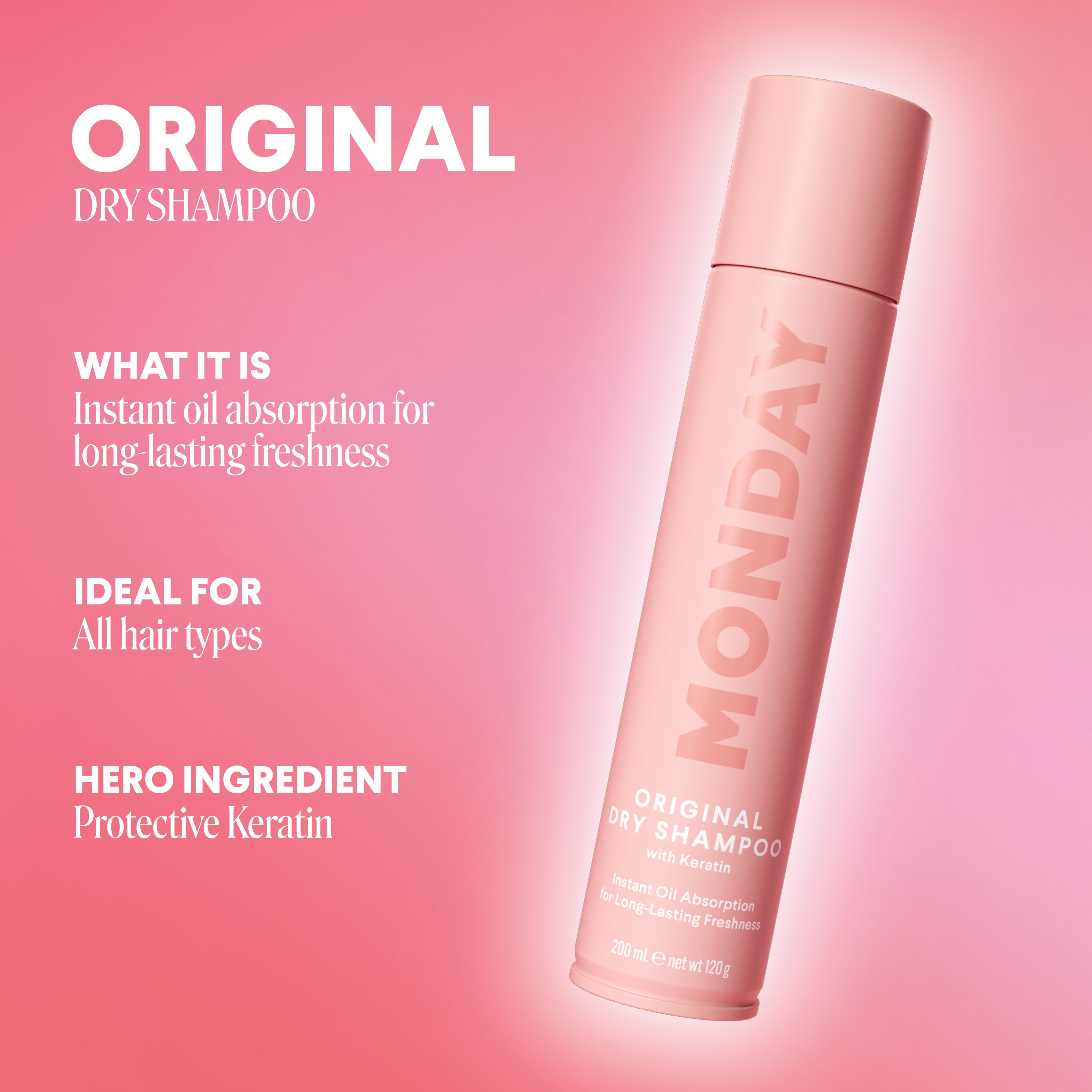 MONDAY Haircare Original Dry Shampoo SLS and BenzeneFree, 6.7 oz  (图4) MONDAY Haircare Original Dry Shampoo SLS and BenzeneFree, 6.7 oz  (图4)