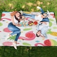thumbnail image 6 of Flamingo Watermelon Pineapple Leaf Extra Large Picnic Beach Blanket Waterproof Sand Proof Portable Outdoor Mat 60x80, 6 of 9