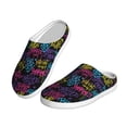 thumbnail image 2 of Lsque Graffiti Art Pattern Womens Comfort Cotton on Scuff With Memory Foam and Anti-skid Sole Slipper-35/36, 2 of 7