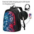 thumbnail image 2 of Easygdp Red And Blue Leaves Mochila para Laptop de Viaje con Puerto USB, Mochila para Laptop con Puerto de Carga USB para Mujeres y Hombres, 2 of 7