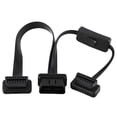 thumbnail image 4 of Qiilu 16 Pin Male To Dual Female OBD2 Splitter Flat Extension Cable Adapter With Switch, 4 of 8