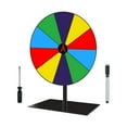 thumbnail image 4 of Rongfmy Roue de Prix Rotative Colorée avec Support de Base Effaçable Jeu de Fortune Roue 10 Compartiments Base Carrée, 4 of 9