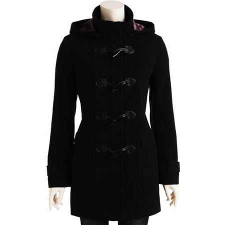 George - Women's Plus-Size Toggle Button Jacket with Hood