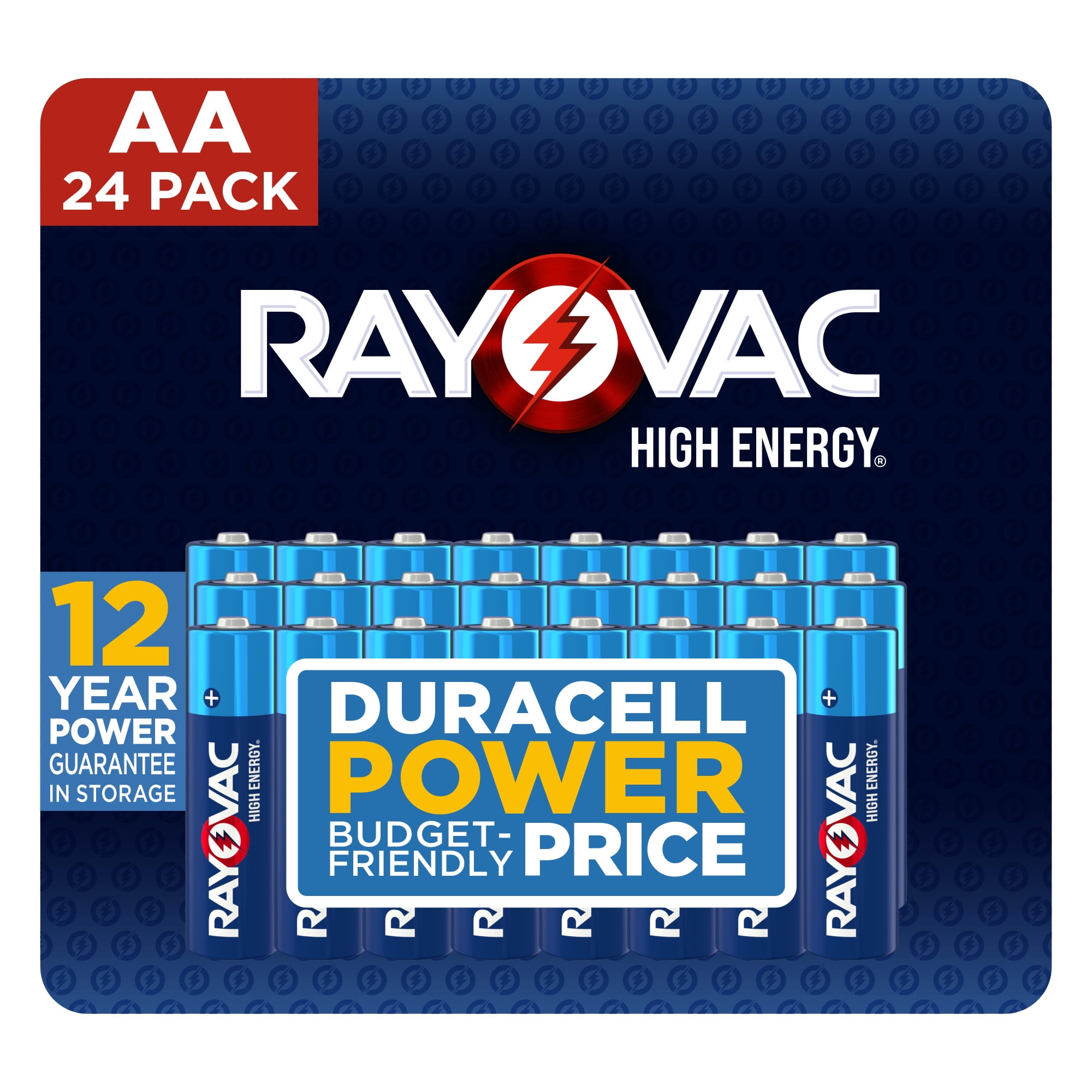 (2 pack) Rayovac High Energy AA Batteries (24 Pack), Double A Batteries