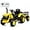 Yellow, variant on Lumiparty 12V Kids Ride On Tractor Car, Dual 35W Electric Vehicles with Safety Belt, Tractor Car Toy with Detachable Trailer and Remote Control, Music, Toy Tractor for Boys Girls, Red