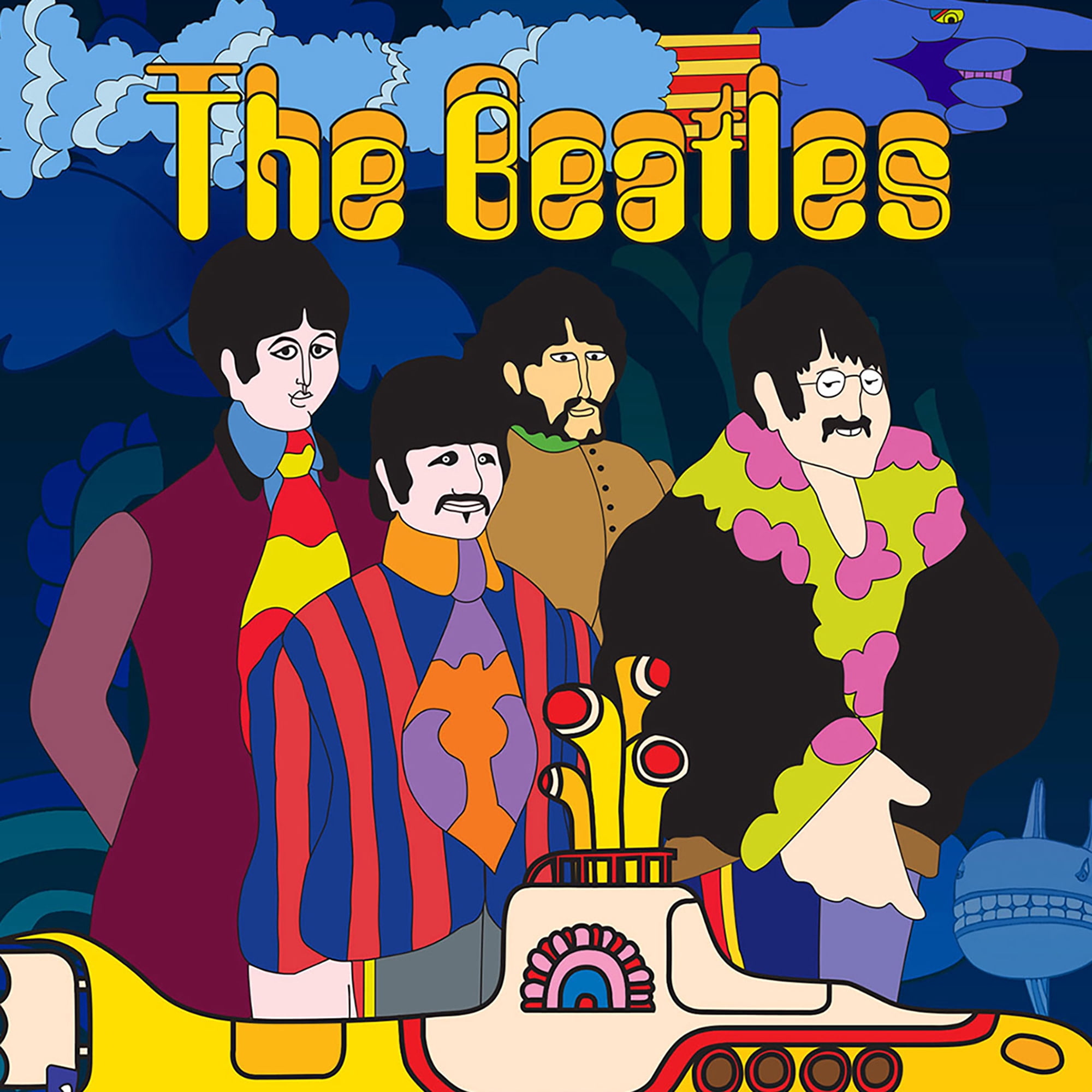 Pyramid America: The Beatles: Yellow Submarine - 24x36 Poster, Album Cover Print - Classic Rock Band Artwork, Licensed Music Wall Decor, Collectible