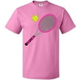 thumbnail image 3 of Inktastic Pink Tennis Racket and Ball T-Shirt, 3 of 5
