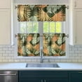 thumbnail image 3 of Island Style Kitchen Curtains 3 Piece Set, 27.5x24 Inch Polyester Drapes with Tropical Palm Tree and Colorful Flowers, 3 of 6