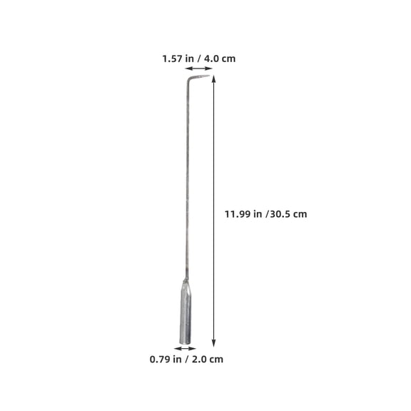 LOLIPPYY Plated Silver Steel Fireplace Hook for Indoor and Outdoor Use, Multifunctional, 4Pcs