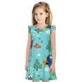 thumbnail image 3 of Girls Finding Nemo Graphic Flutter Sleeve Soft Fabric Casual Dress For Home Sleep Dress Party Outdoor, 3 of 8