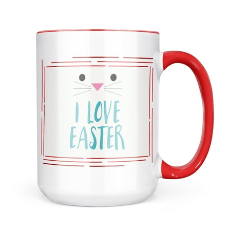 

Neonblond I Love Easter Easter Bunny Face Mug gift for Coffee Tea lovers
