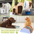 thumbnail image 7 of Uxcell Silicone Pet Feeding Mat, Waterproof Dog Cat Food Bowl Placemat Tray Anti-Slip with Raised Edge Foldable Heat-Resistant (Light Brown, Cloud Shape), Intended for Cat Dog Water Bowl, 7 of 7